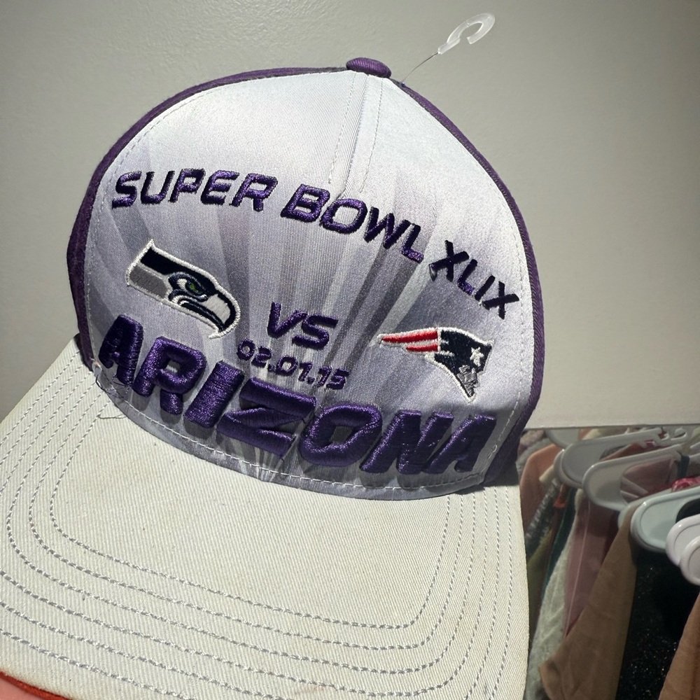 New Era Super Bowl XLIX Cap - Purple and White